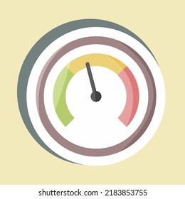 Sticker Speedometer. suitable for education symbol. simple design editable. design template vector. simple illustration