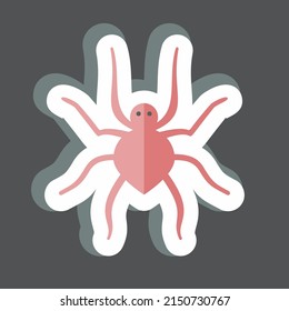Sticker Spider. suitable for animal symbol. simple design editable. design template vector. simple symbol illustration