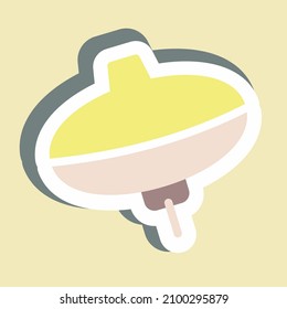 Sticker Spinning Top - Simple Illustration,Design Template Vector, Good For Prints, Posters, Advertisements, Announcements, Info Graphics, Etc.