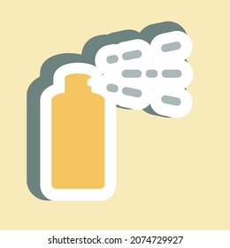 Sticker Spray - Simple illustration, Editable stroke, Design template vector, Good for prints, posters, advertisements, announcements, info graphics, etc.