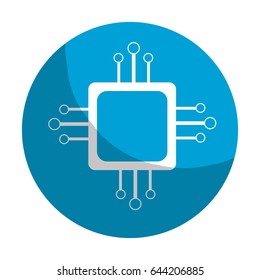 sticker square digital connections with circuits electronic