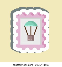 Sticker Stamp Collecting. suitable for education symbol. simple design editable. design template vector. simple illustration