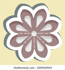 Sticker Star Anise. suitable for Nuts symbol. simple design editable. design template vector. simple illustration