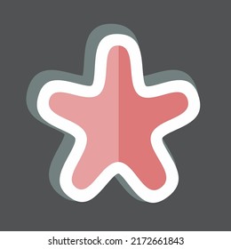 Sticker Starfish. suitable for Sea symbol. simple design editable. design template vector. simple symbol illustration