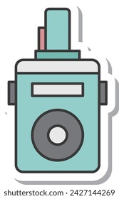 Sticker station related icon illustration signal light