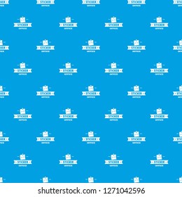 Sticker stationery pattern vector seamless blue repeat for any use