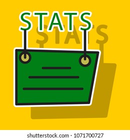 Sticker statistics vector icon, infographic chart symbol. Modern, simple flat vector illustration for web site or mobile app