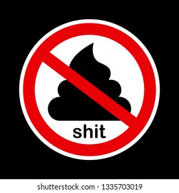 sticker Stop a bunch of crap, sign and symbol, flat design. Vector illustration