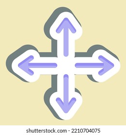 Sticker Stretch. suitable for sportswear symbol. simple design editable. design template vector. simple illustration