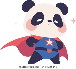 
Sticker Style Cute hero fanda Illustration(vector)