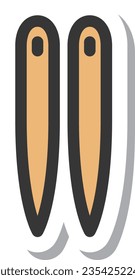 Sticker style daily necessities single item icon chopsticks