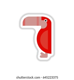 sticker style Kakadu bird