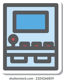 sticker style mini mini icon arcade game
