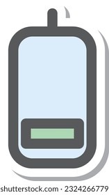 sticker style mini mini icon Battery level 1