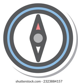 sticker style mini mini icon compass