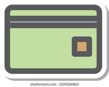 sticker style mini mini icon Credit card