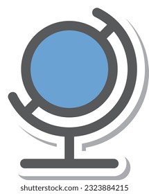 sticker style mini mini icon globe