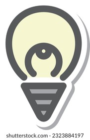 sticker style mini mini icon Light Bulb