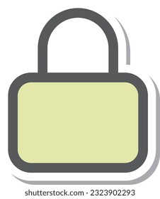 sticker style mini mini icon lock