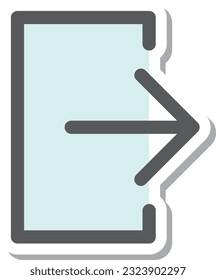 inicio de sesión de mini icono de estilo de pegatina