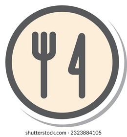 sticker style mini mini icon Meal