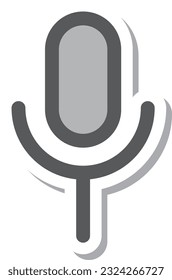 sticker style mini mini icon microphone