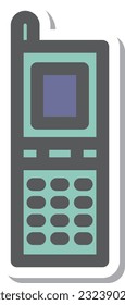 sticker style mini mini icon mobile phone