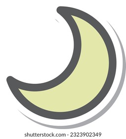 estilo de pegatina mini icono luna