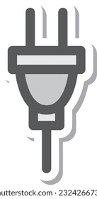 sticker style mini mini icon plug
