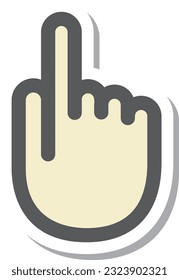 sticker style mini mini icon pointing