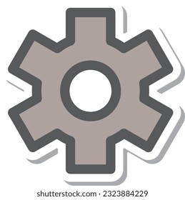 sticker style mini mini icon settings gear