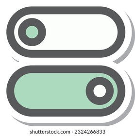 sticker style mini mini icon Slide button