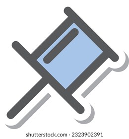 sticker style mini mini icon thumbtack