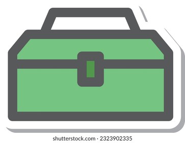 mini caja de herramientas de iconos de estilo de pegatinas
