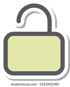 sticker style mini mini icon unlock
