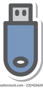 estilo de pegatinas mini mini icono memoria usb