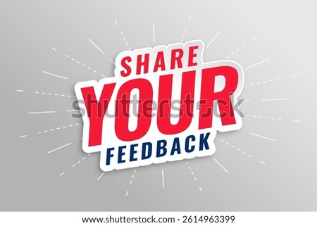 sticker style sharer your feedback banner for research and communication vector