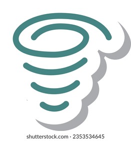 Estilo de pegatinas simple negocio único icono Tornado