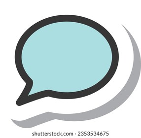 Sticker style simple business single item icon speech bubble