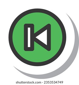 Sticker style simple business single item icon Return