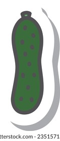 Estilo de pegamento vegetal simple elemento único elemento simple número de icono