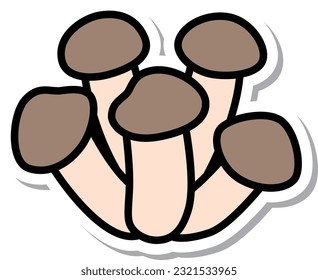 Sticker style single item icon Bunashimeji