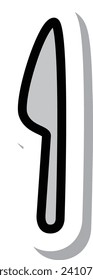 Einzelstücksymbol im Stickerstil