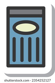 Sticker style stationery single item icon Shear core