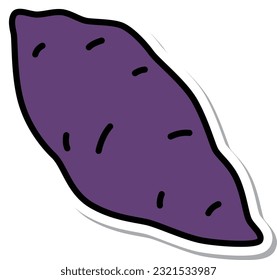 Patata dulce de un solo elemento vegetal de estilo pegajoso