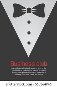 Sticker suit with bow tie icon, vector illustraction design