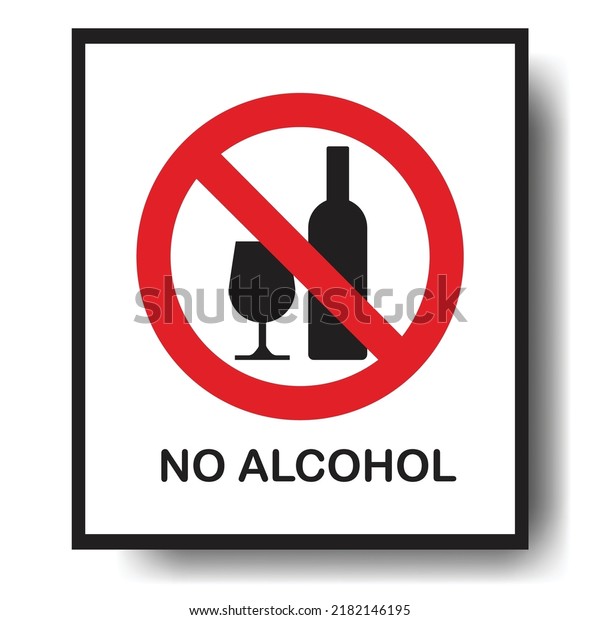 Sticker Symbol Sign Prohibiting Drinking Alcohol Stock Vector (Royalty ...