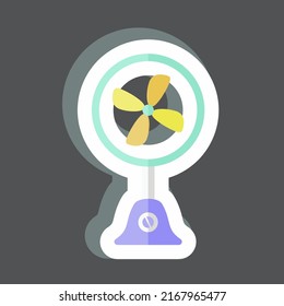 Sticker Table Fan. suitable for Home symbol. simple design editable. design template vector. simple symbol illustration