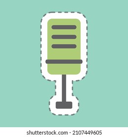 Sticker Table Mic, Line Cut - Simple illustration, Good for Prints , Announcements, Etc