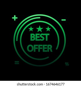 Sticker tag best offer nolan icon. Simple thin line, outline vector of discount tag icons for ui and ux, website or mobile application